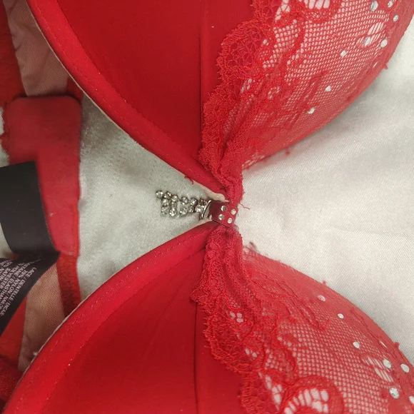 Victoria's Secret Scarlet Lace Push-Up Bra 32D - Picture 3 of 5